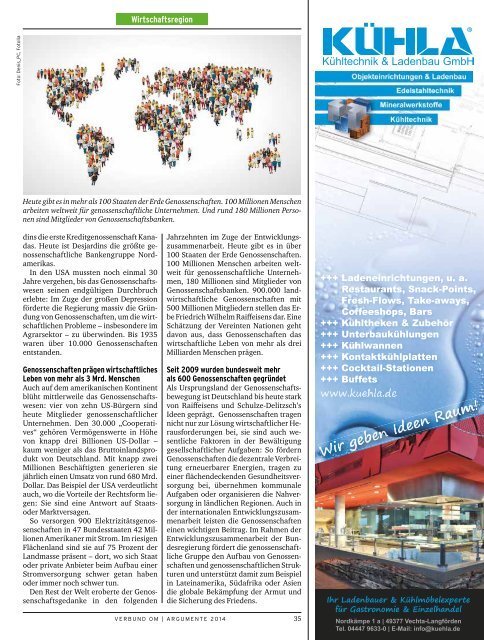 argumente 2014 - Verbund Oldenburger Münsterland