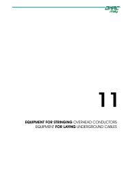 equipment for stringing overhead conductors equipment for laying ...