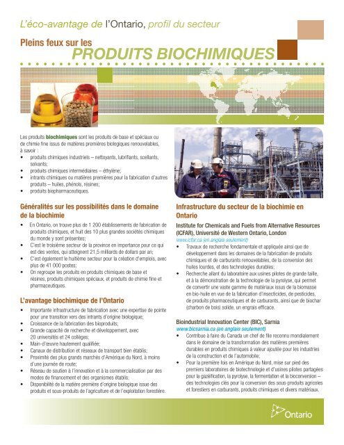 PRODUITS BIOCHIMIQUES