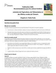 Publication 360F, Recommandations pour les cultures fruitiÃ¨res ...