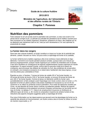 Chapitre 7 - Pommes - PDF 436 kb - Ontario Ministry of Agriculture ...