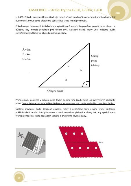 Montážní návod - Krytiny-střechy