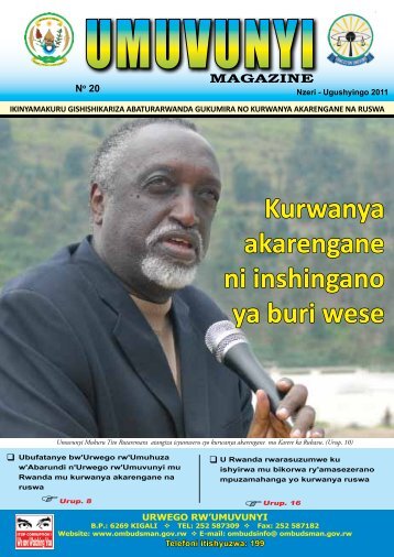 Umuvunyi Magazine No 20 - Office of the Ombudsman