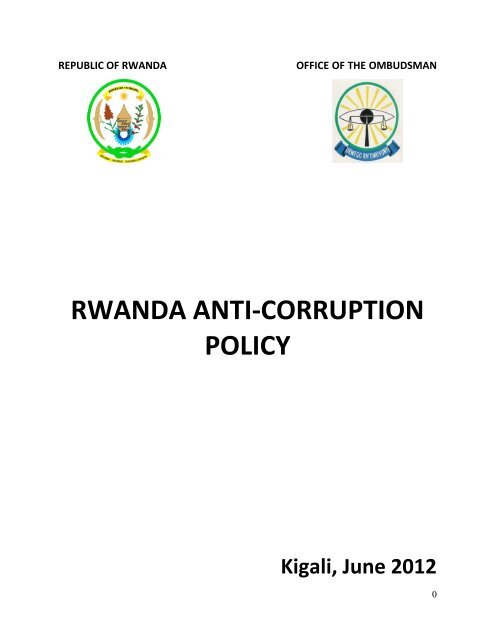 RWANDA ANTI-CORRUPTION POLICY - Office of the Ombudsman