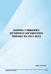 raporo y'ibikorwa by'urwego rw'umuvunyi umwaka wa 2011-2012