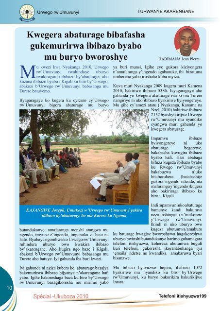 umuvunyi magazine special 2010 - Office of the Ombudsman