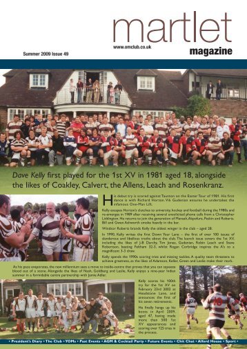 Issue 49 â Summer 2009 - Old Millhillians Club