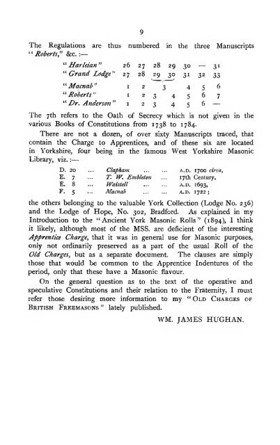 An exact reproduction of the "Macnab masonic ms.", A.D. 1722