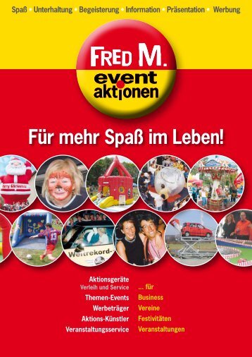 Für mehr Spaß im Leben! - Event-Aktionen