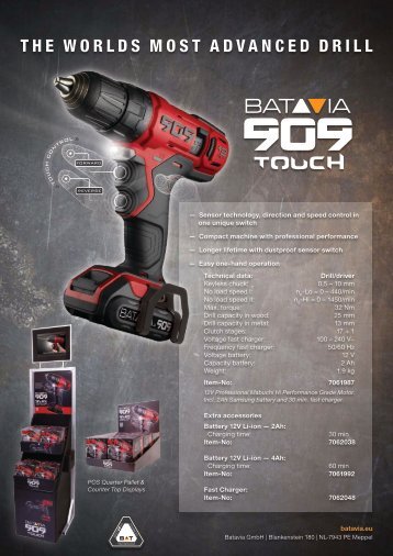 Product Info 909 TOUCH - Drill Driver 12V LI-ION