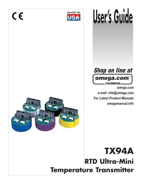 Rtd Temperature Transmitter Omega Engineering