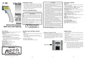 Infrared Thermometer Laser/Dot Sighting - Omega Engineering