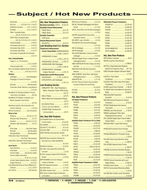 Download Entire Index In PDF Format - Omega Engineering