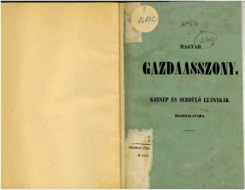 Fenix Farkas â Magyar gazdasszony. 1850.