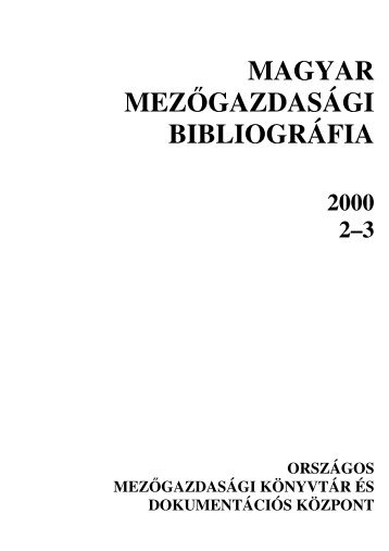 2â3 - OrszÃ¡gos MezÅgazdasÃ¡gi KÃ¶nyvtÃ¡r