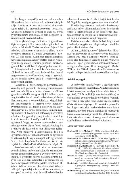 44. ÃVFOLYAM * 2008. ÃPRILIS * 4. SZÃM A KUKORICA ...