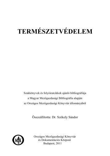 TermÃ©szetvÃ©delem - OrszÃ¡gos MezÅgazdasÃ¡gi KÃ¶nyvtÃ¡r