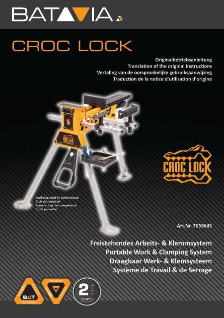 Manual CROC LOCK - Portable work- and clamping System