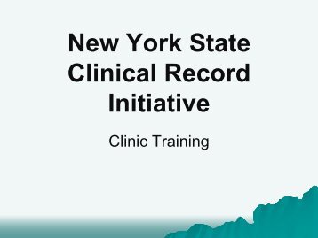 New York State Clinical Record Initiative - Office of Mental Health ...