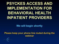 PSYCKES Access and Implementation Slides - Office of Mental Health