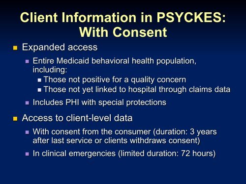 PSYCKES Access and Implementation Slides - Office of Mental Health