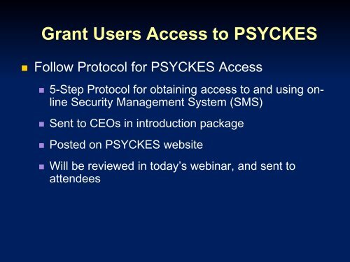 PSYCKES Access and Implementation Slides - Office of Mental Health