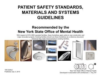 patient safety standards, materials and systems guidelines