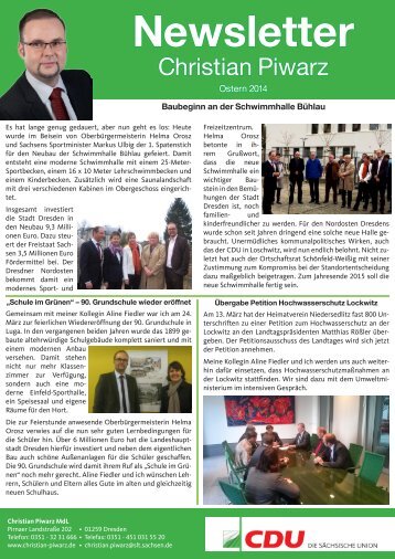 Newsletter - Ostern 2014