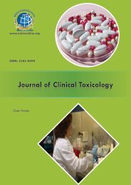 Journal of Clinical Toxicology Journal of Clinical ... - OMICS Group