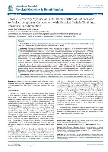 Chronic Refractory Myofascial Pain: Characteristics ... - OMICS Group