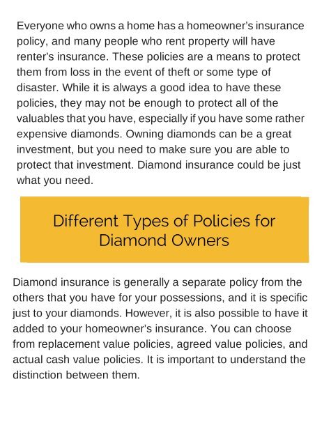 Know about Diamond Insurance and jewelry appraisal
