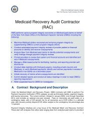 Medicaid Recovery Audit Contractor (RAC) - New York State Office ...