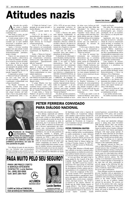 VEJA O NOSSO ANÚNCIO NA ÚLTIMA PÁGINA ... - Post Milenio