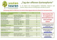 „Tag der offenen Gartenpforte“ am 06. Juli 2014