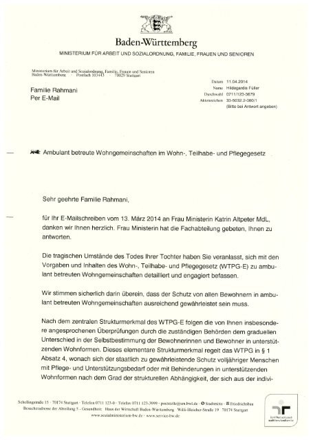 Ministerium für Arbeit und Sozialordnung, Familie, Frauen und Senioren, Baden-Württemberg