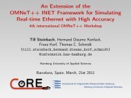 An Extension of the OMNeT++ INET Framework for Simulating Real ...