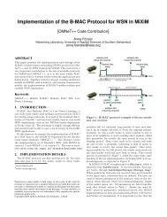 Implementation of the B-MAC Protocol for WSN in MiXiM