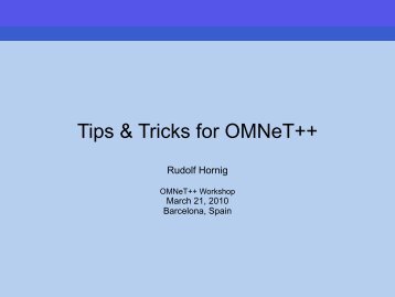 Signals in OMNeT++ - International Workshop on OMNeT++