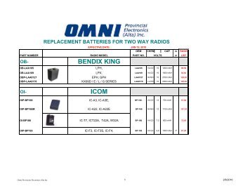 replacement batteries for two way radios - Omni Provincial ...