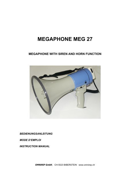 MEGAPHONE MEG 27 - Omnirep GmbH