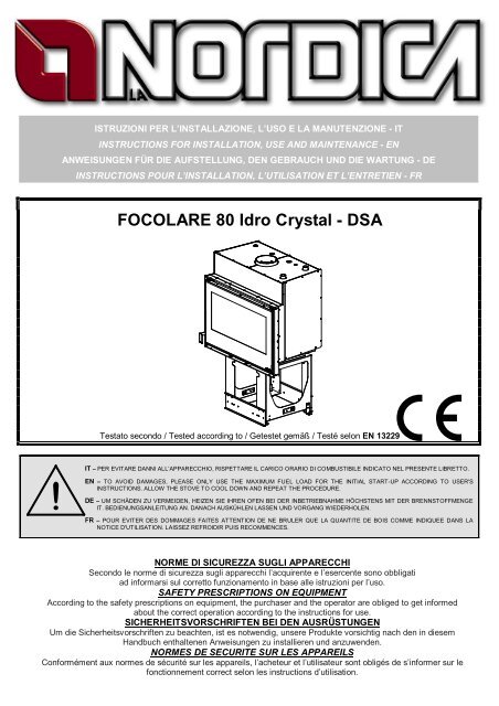 FOCOLARE 80 Idro Crystal - DSA