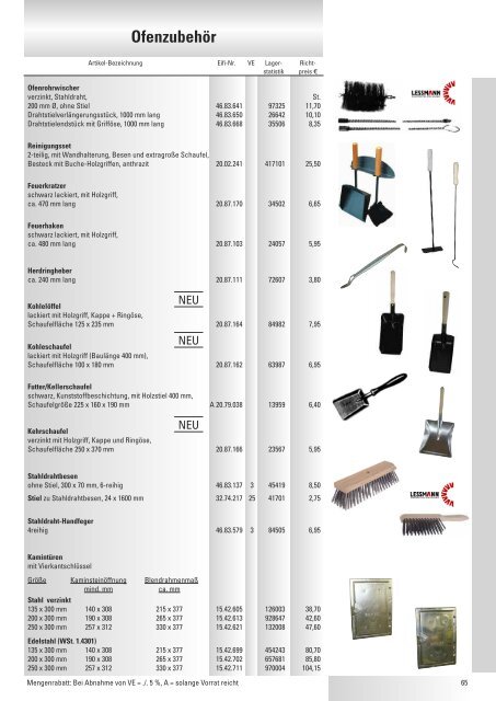 Ofenzubehör - Eisen-Fischer GmbH