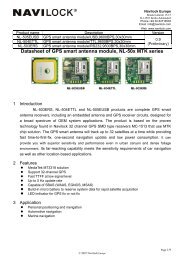 Datasheet of GPS smart antenna module, NL-50x MTK ... - OMTEC