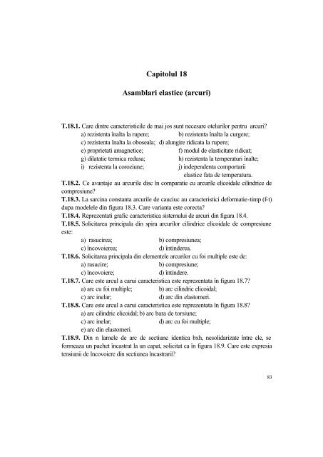 Capitolul 18 Asamblari elastice (arcuri)