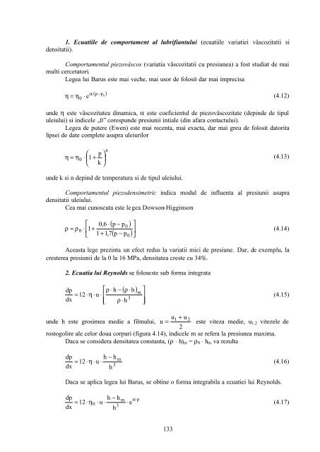 Elemente de Tribologie - Catedra de Organe de Masini si Tribologie