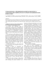 utilisation de la methode des elements finis pour la conception des ...