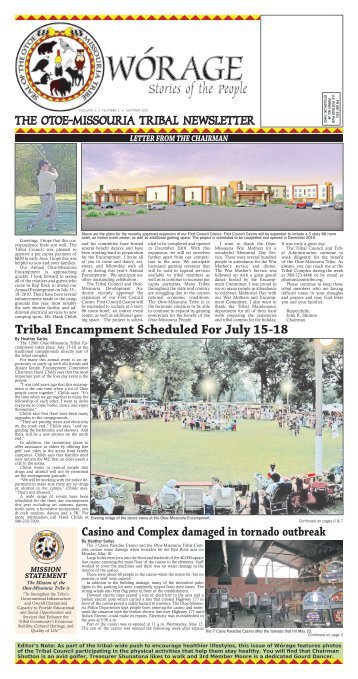 Summer 2010 Otoe Newsletter - Otoe Missouria Tribe