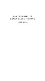 WAR MEMOIRS OF DAVID LLOYD GEORGE 1915-1916