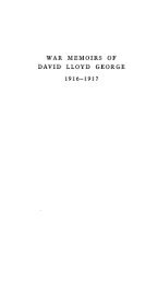 WAR MEMOIRS OF DAVID LLOYD GEORGE 1916-1917