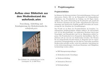 Projektbericht - Ãsterreichische Nationalbibliothek